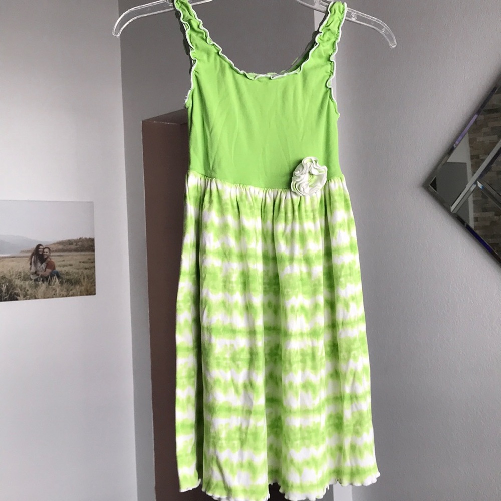 CUTE GREEN AND WHITE GIRLS DRESS BY MIGNONE